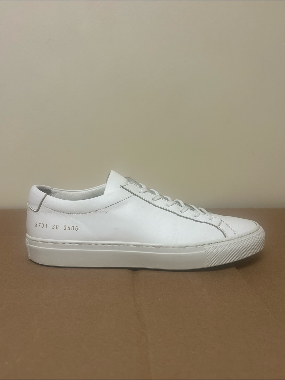 Common Projects White Leather Low-Top Sneakers. - Picture 3 of 9